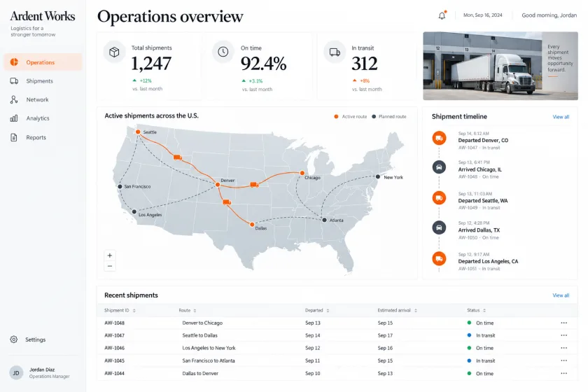Ardent Works, Logistics operations