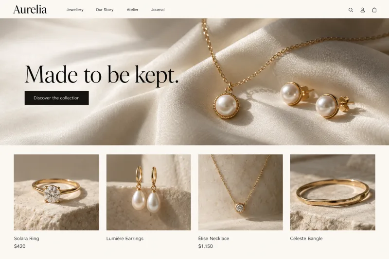 Aurelia, Jewellery boutique