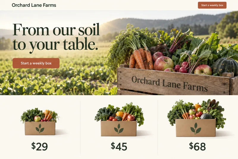 Orchard Lane Farms, Produce subscription